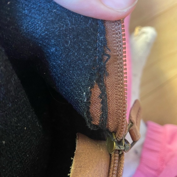 Sam Edelman Leather Pierce Whiskey Almond Toe Pull On Heel Knee Boot Size 6 - Picture 11 of 14